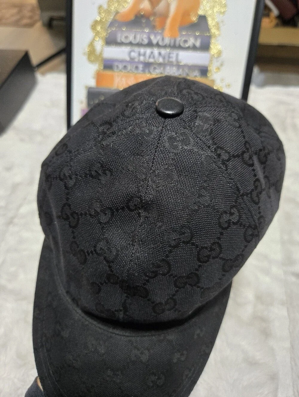 Gucci GG Baseball Hat Sherryline Large 59 EUC